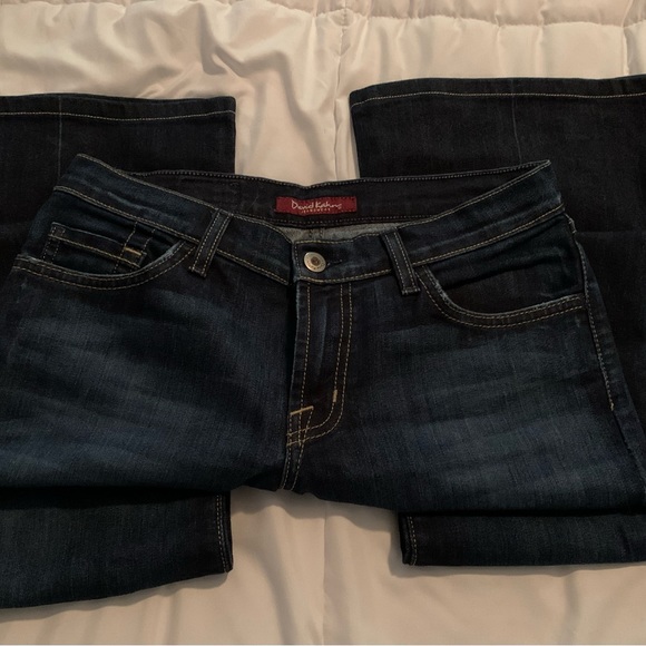 David Kahn Flare Jeans Like New SZ 27 Dark Blue - Picture 3 of 4